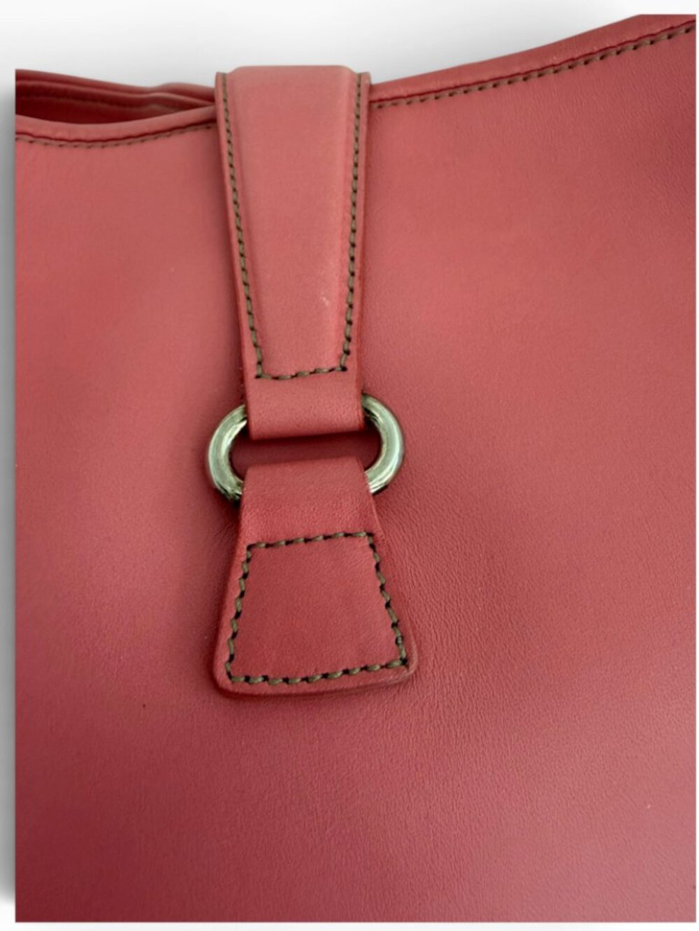 Bally Ciffra Coral Pink Leather Shoulder Bag Lock Key Clochette Made in Italy - Picture 9 of 14